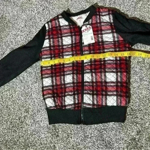 Bongo Fleece Plaid Jacket Girls Youth Size L 14 Discontinued-Sears MSRP $40! - Picture 3 of 8
